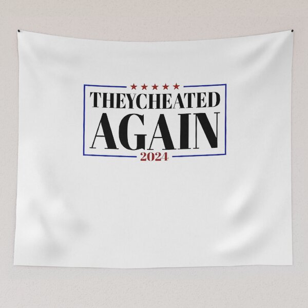 Item preview, They Cheated Again Trump 2024, My President Fight Hooded designed and sold by Tomaswikstrom.