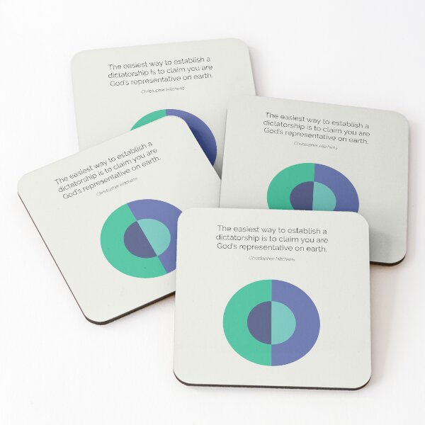 Item preview, Christopher Hitchens Atheism Quote Minimalist Artwork designed and sold by kakarikihill.