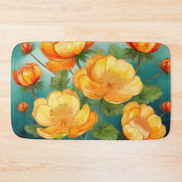 Item preview, flowers of the cloudberry turquoise designed and sold by Valentina-V.