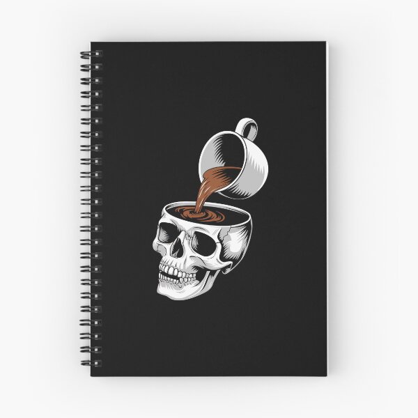 Item preview, Coffee Lover Skull Art with Surreal Dark Goth Gothic Humor Twist designed and sold by w1ckerman.