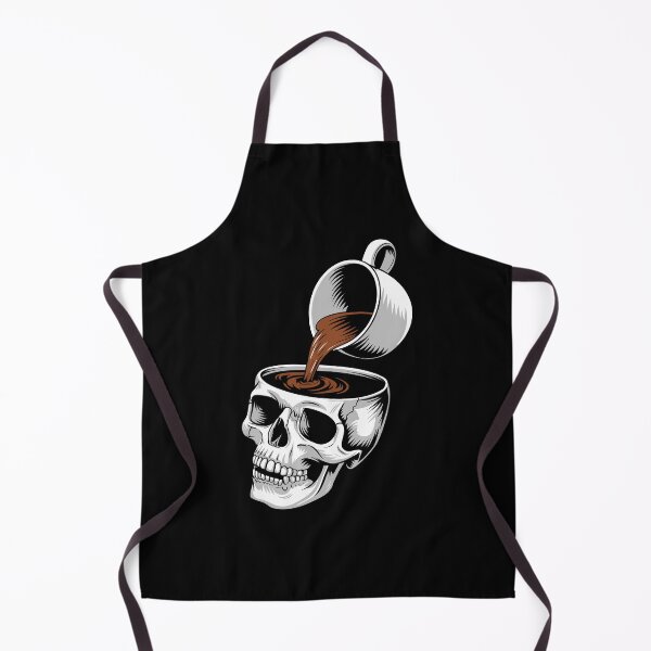 Item preview, Coffee Lover Skull Art with Surreal Dark Goth Gothic Humor Twist designed and sold by w1ckerman.