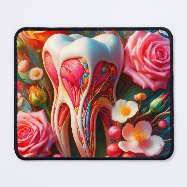 Item preview, Floral Tooth Anatomy Art designed and sold by EmeraldeaArt.