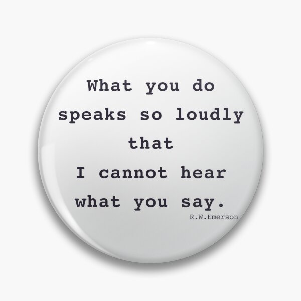 Item preview, Actions Speak Louder Than Words Quote, Emerson designed and sold by NanisCorner.