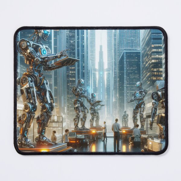 Item preview, Futuristic Cool sci-fi Robot City - perfect Christmas gift! designed and sold by Scandinavian-Ai.