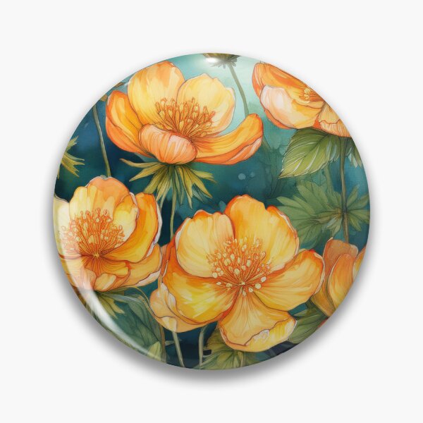 Item preview, orange cloudberry flowers designed and sold by Valentina-V.