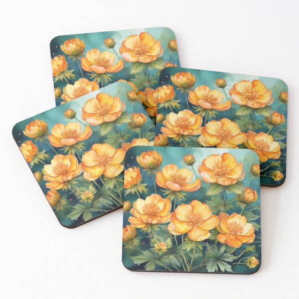 Item preview, orange cloudberry flowers designed and sold by Valentina-V.