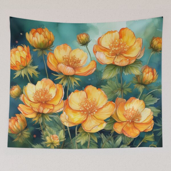 Item preview, orange cloudberry flowers designed and sold by Valentina-V.