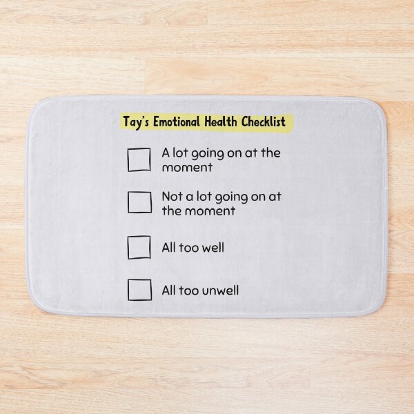 Item preview, Tay's Emotional Health Checklist designed and sold by Fanverse Merchandise.