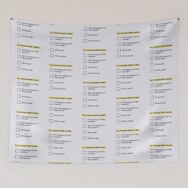 Item preview, Tay's Emotional Health Checklist designed and sold by Fanverse Merchandise.