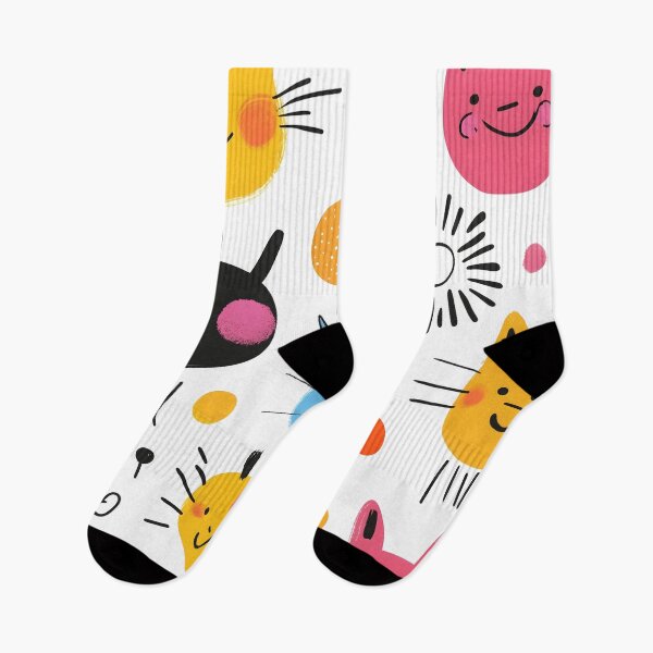 Item preview, Cute Doodle Animal Faces Pattern - Happy Cartoon Design   designed and sold by Soul-Sparks.