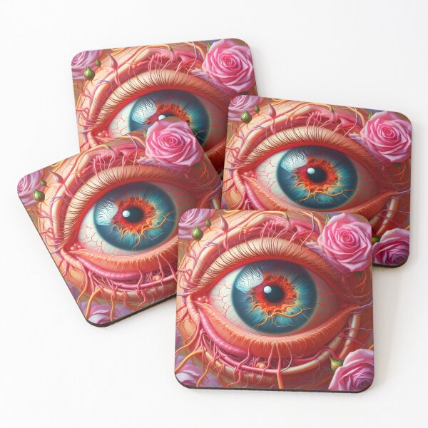 Item preview, Eye Eyeball Tooth Anatomy Art with Roses designed and sold by EmeraldeaArt.