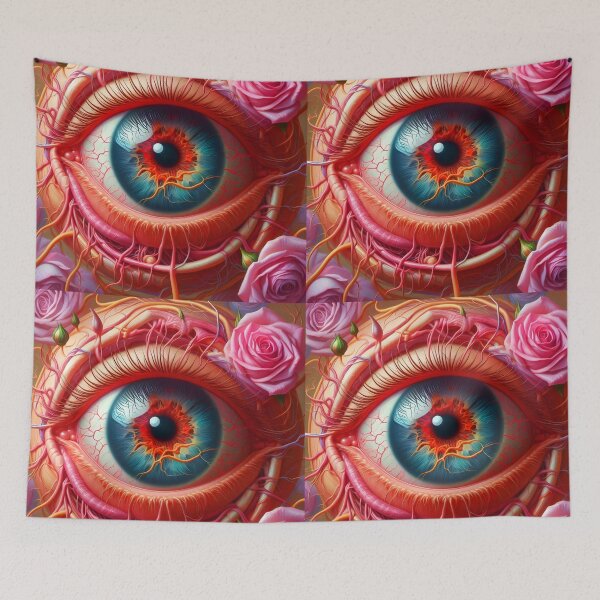 Item preview, Eye Eyeball Tooth Anatomy Art with Roses designed and sold by EmeraldeaArt.