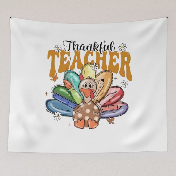 Item preview, Thankful Teacher, Teacher Thanksgiving Turkey designed and sold by Tomaswikstrom.