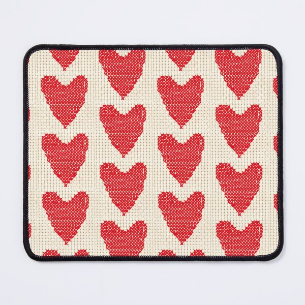 Item preview, Hand Drawn Red Cross Stich Heart designed and sold by Victoria Rose.