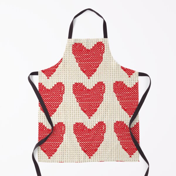 Item preview, Hand Drawn Red Cross Stich Heart designed and sold by Victoria Rose.