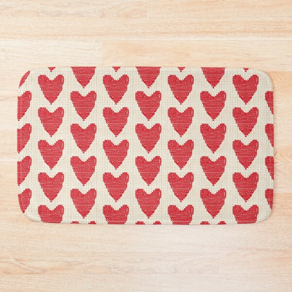 Item preview, Hand Drawn Red Cross Stich Heart designed and sold by Victoria Rose.