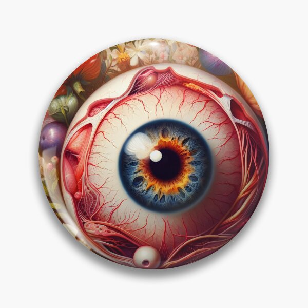 Item preview, Floral Eye Eyeball Anatomy Art with Peonies designed and sold by EmeraldeaArt.
