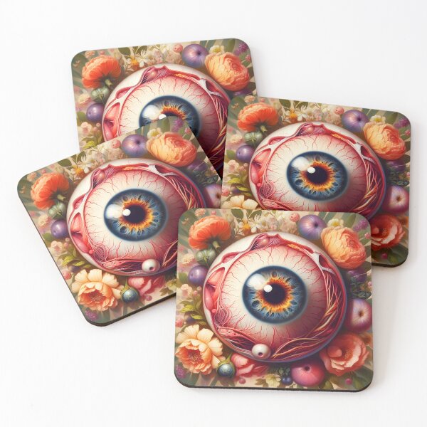 Item preview, Floral Eye Eyeball Anatomy Art with Peonies designed and sold by EmeraldeaArt.