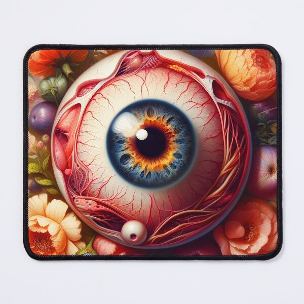 Item preview, Floral Eye Eyeball Anatomy Art with Peonies designed and sold by EmeraldeaArt.