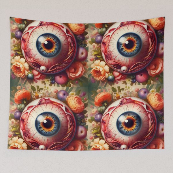 Item preview, Floral Eye Eyeball Anatomy Art with Peonies designed and sold by EmeraldeaArt.