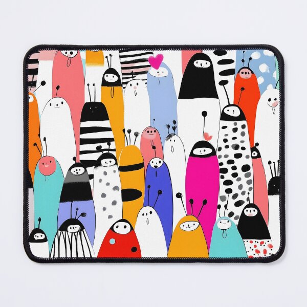 Item preview, Whimsical Cartoon Crowd Pattern - Fun Community Vibes designed and sold by Soul-Sparks.