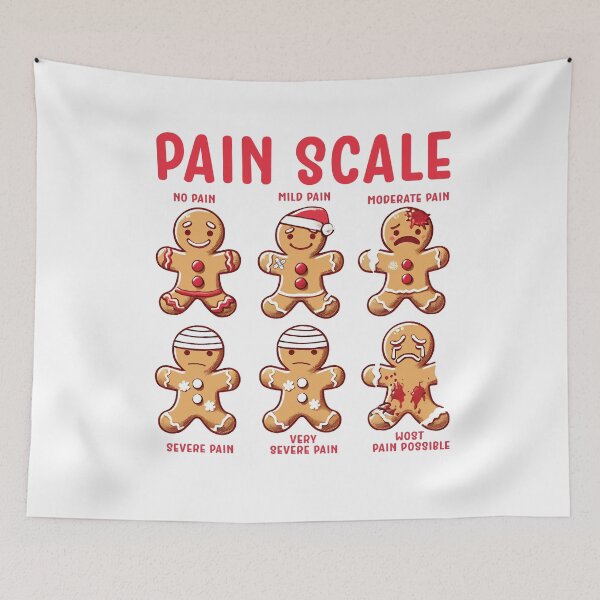 Item preview, Pain Scale, Christmas Nurse, Gingerbread Man designed and sold by Tomaswikstrom.