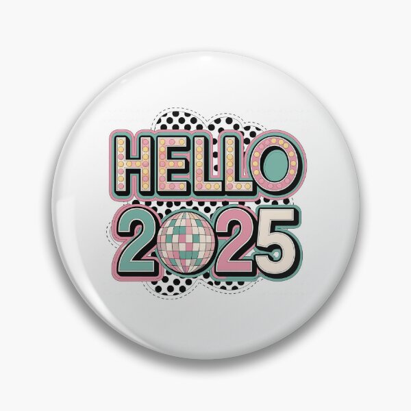 Item preview, Hello 2025, Retro Happy New Year 2025 designed and sold by Tomaswikstrom.