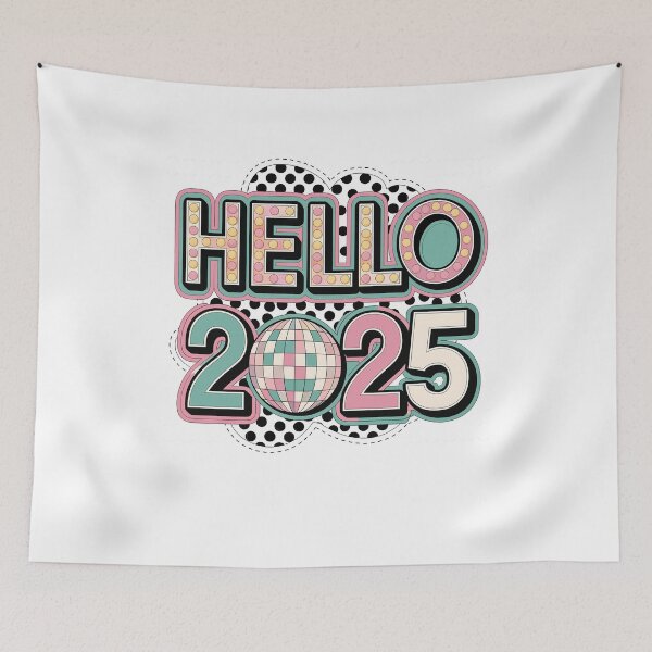 Item preview, Hello 2025, Retro Happy New Year 2025 designed and sold by Tomaswikstrom.