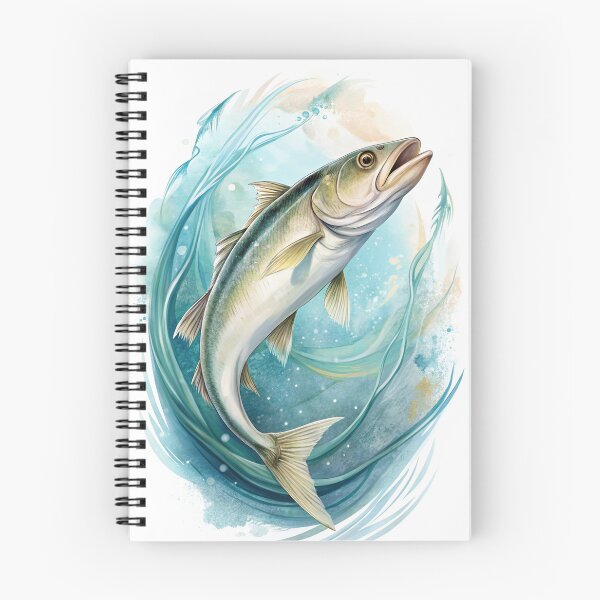 Item preview, Blue ocean waves and fish designed and sold by AhArtMe.