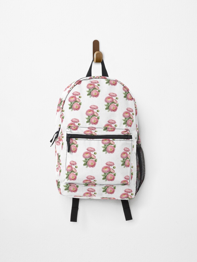 Thumbnail 1 of 3, Backpack, Pink Ranunculus  designed and sold by hometown86.