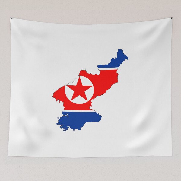 Item preview, north korea flag map designed and sold by tony4urban.