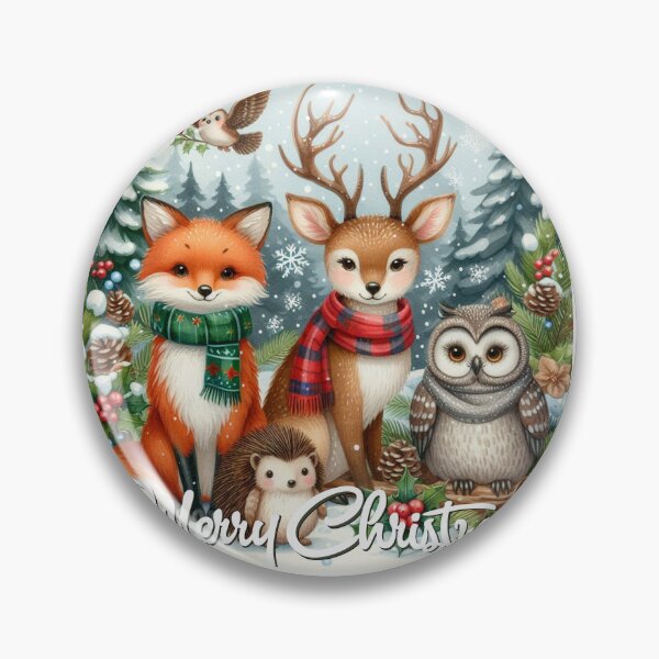 Item preview, Christmas Woodland Deer, Owl and Fox designed and sold by CreatedbyKandJ.