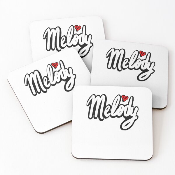 Item preview, Melody popular girls first name in white with red heart. Melody designed and sold by Artonmytee.