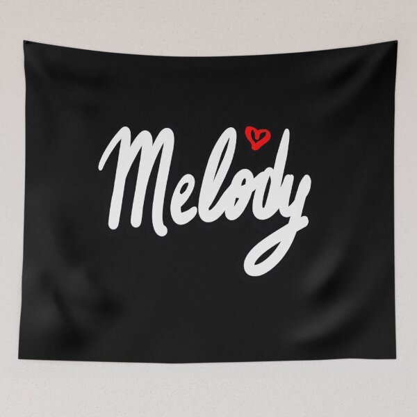 Item preview, Melody popular girls first name in white with red heart. Melody designed and sold by Artonmytee.