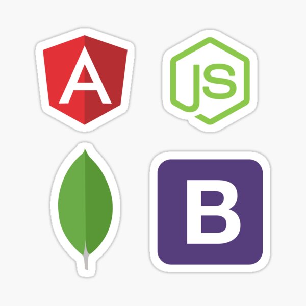 Item preview, Web Development Sticker Pack – Bootstrap, Angular, Node.js, MongoDB designed and sold by TheDevRobe.
