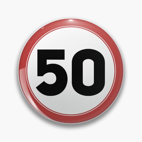Item preview, Speed limit 50, happy 50th birthday designed and sold by Wolagno.