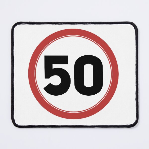 Item preview, Speed limit 50, happy 50th birthday designed and sold by Wolagno.