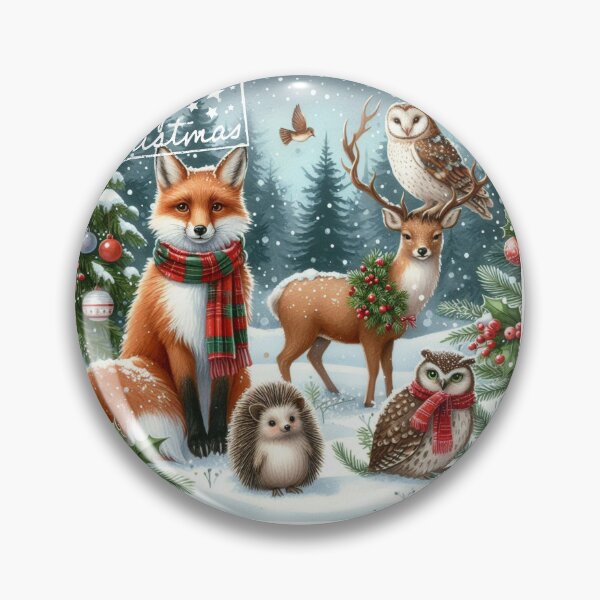 Item preview, Christmas Woodland Deer, Hedgehog,Owl and Fox designed and sold by CreatedbyKandJ.