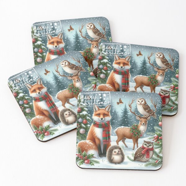 Item preview, Christmas Woodland Deer, Hedgehog,Owl and Fox designed and sold by CreatedbyKandJ.