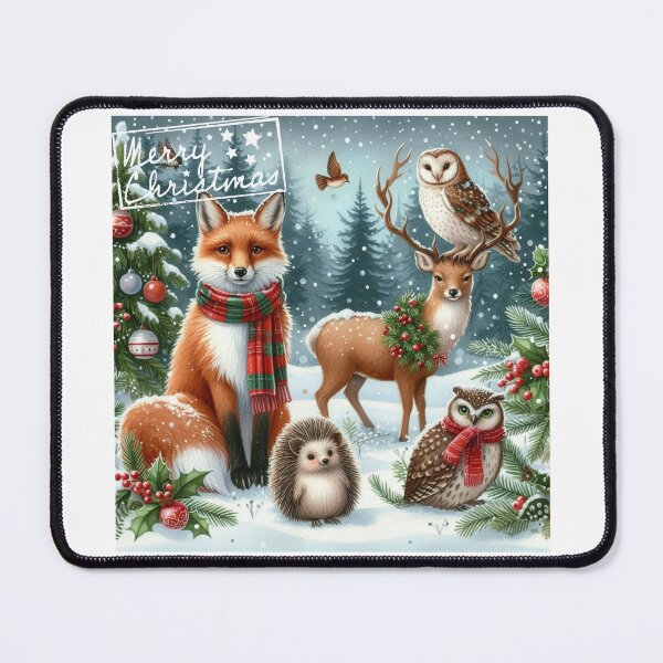 Item preview, Christmas Woodland Deer, Hedgehog,Owl and Fox designed and sold by CreatedbyKandJ.