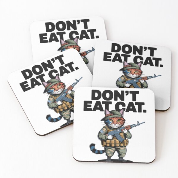 Item preview,  DON'T EAT CAT ". CAT WITH AK 47  MEME designed and sold by Obinne.