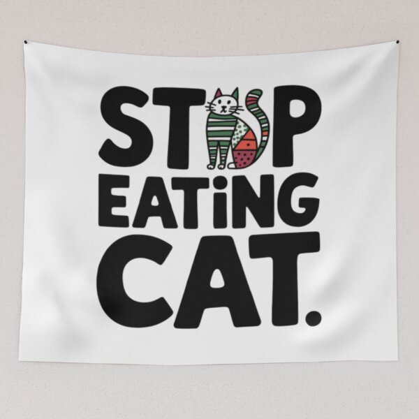 Item preview, STOP EATING CAT  designed and sold by Obinne.