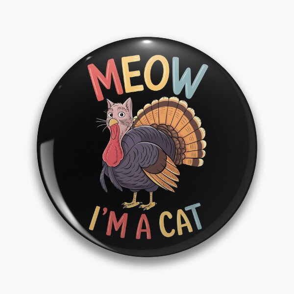 Item preview, Thanksgiving Cat Fake Cat Meow - A funny gift for cat lovers and fans of quirky Thanksgiving humor! designed and sold by Zyziowsky.