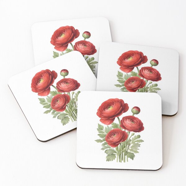 Item preview, Red Ranunculus  designed and sold by HOMETOWN86.