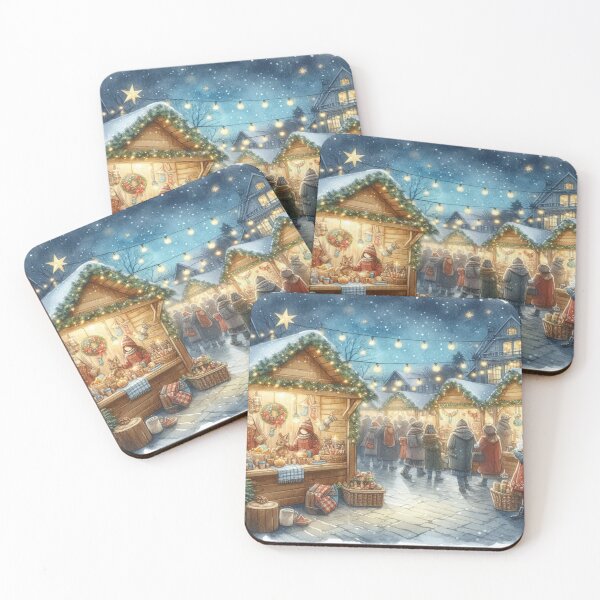 Item preview, Experience the magical Christmas market in watercolor – artwork, crafts and festive atmosphere for the whole family designed and sold by FotoworldEdel.