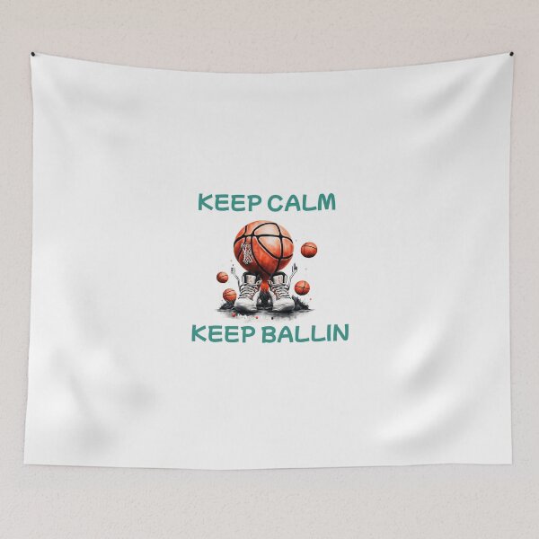 Item preview, Keep calm and keep ballon Basketball  trending caption  designed and sold by Anvin Peeter.