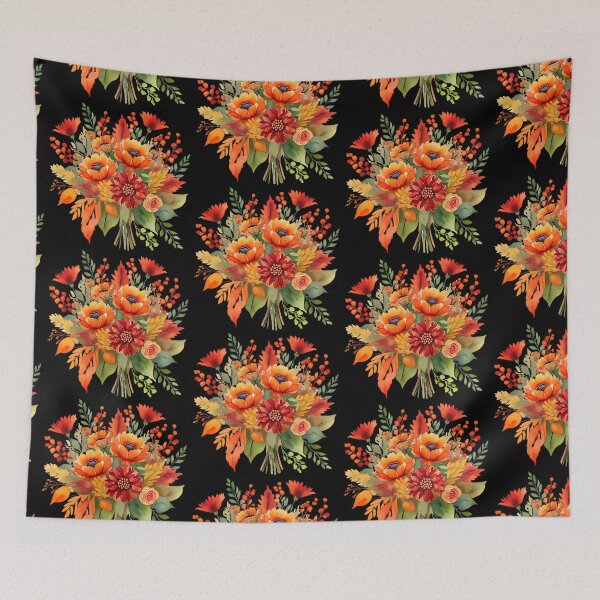 Item preview, Autumnal Harmony - Vibrant Floral Bouquet Fall  designed and sold by Belhbib Art ⭐⭐⭐⭐⭐.