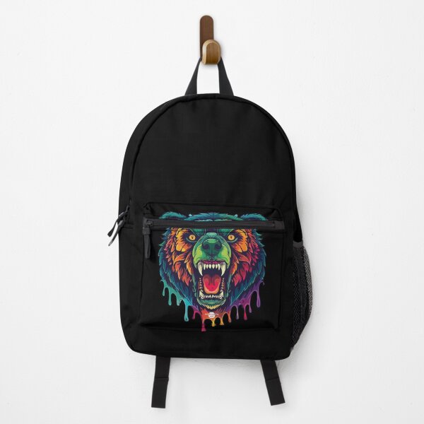 Item preview, 08 Evil colorful pop art bear colorful paint drops sharp teeth designed and sold by Margarita-Art.
