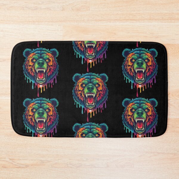 Item preview, 08 Evil colorful pop art bear colorful paint drops sharp teeth designed and sold by Margarita-Art.