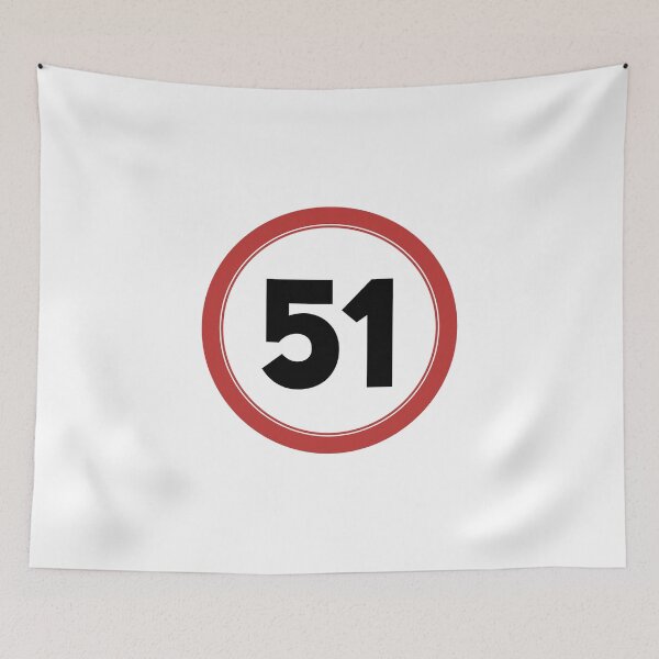Item preview, Speed limit 51, happy 51st birthday designed and sold by Wolagno.